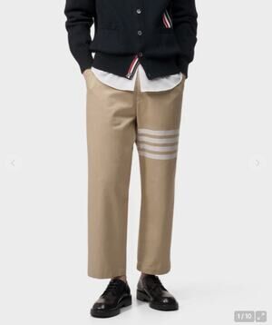 Thom Browne Pant Men 34 Unconstructed 4 Bar Welt Pocket Trousers Camel Preppy